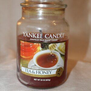 TEA AND HONEY YANKEE CANDLE RETIRED ESSENCE LARGE 22oz "USED"